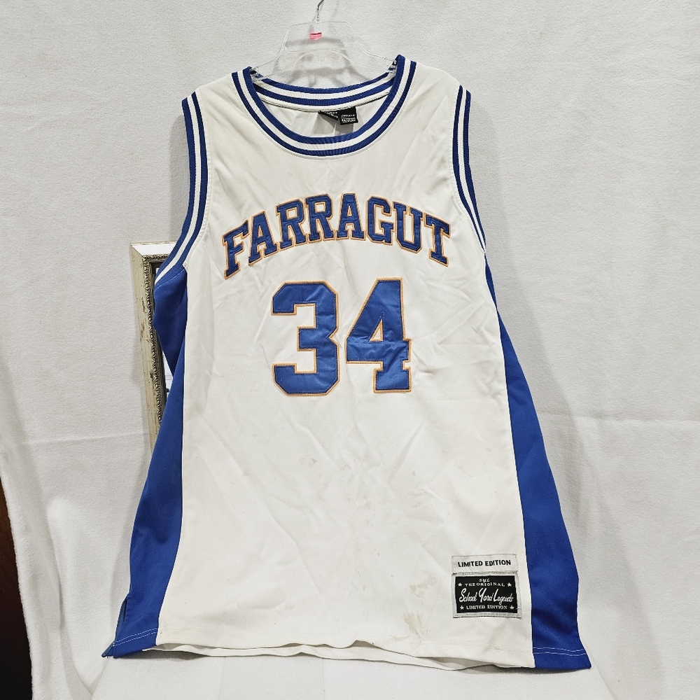 Kevin Garnett #34 Farragut High School Sz 56 Basketball Jersey White Sewn Stitch